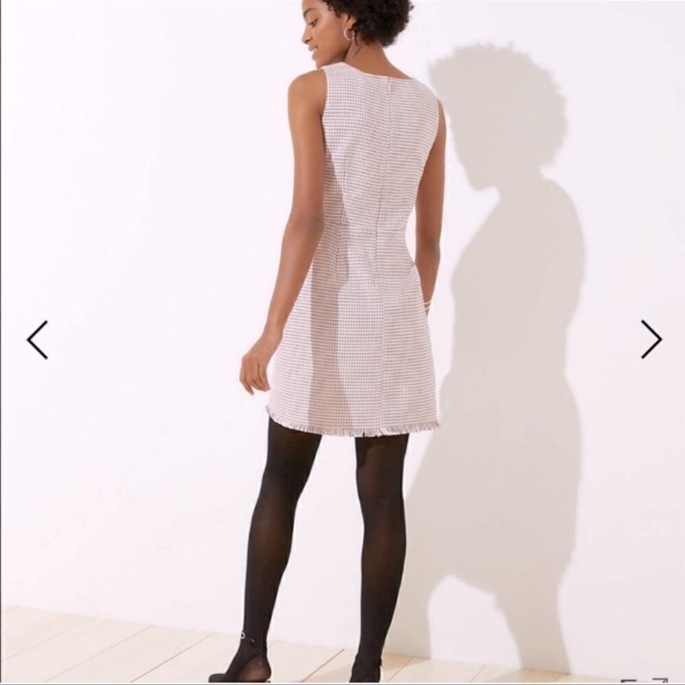 Loft pink Tweed dress - Picture 2 of 10